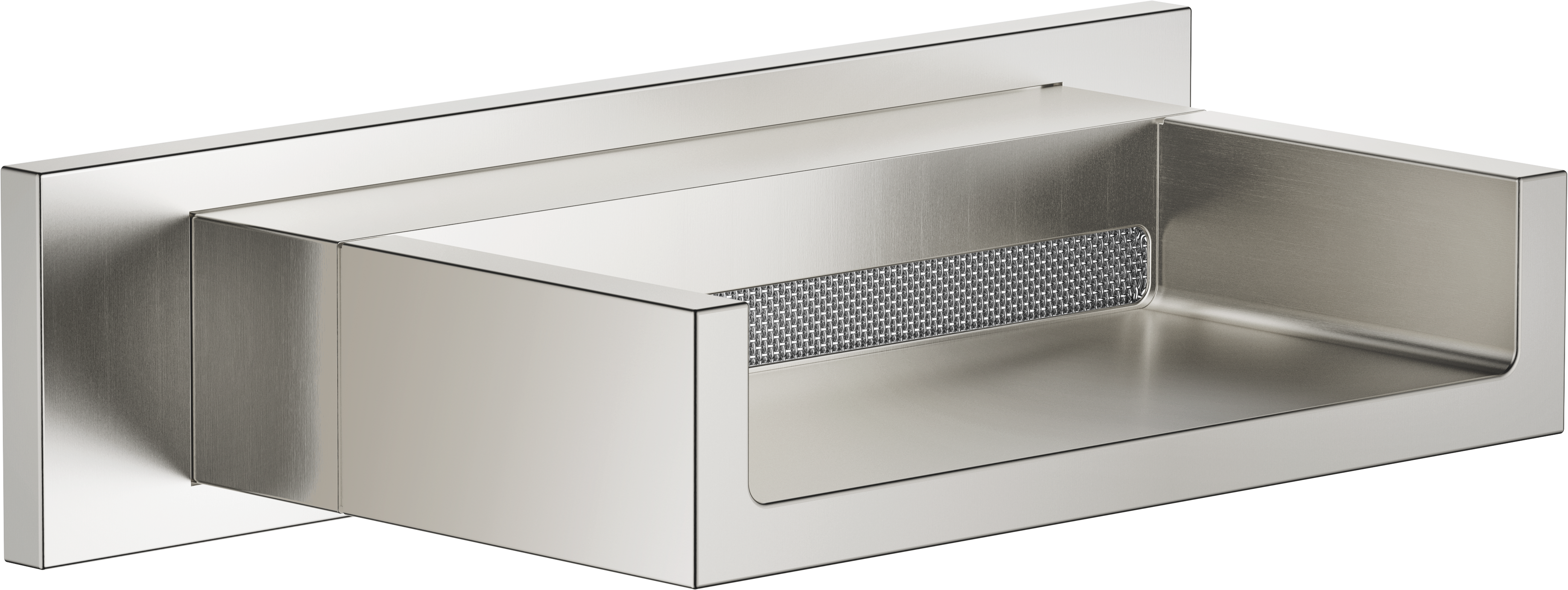 WATER FALL Каскадный излив для настенного монтажа - матовая платина