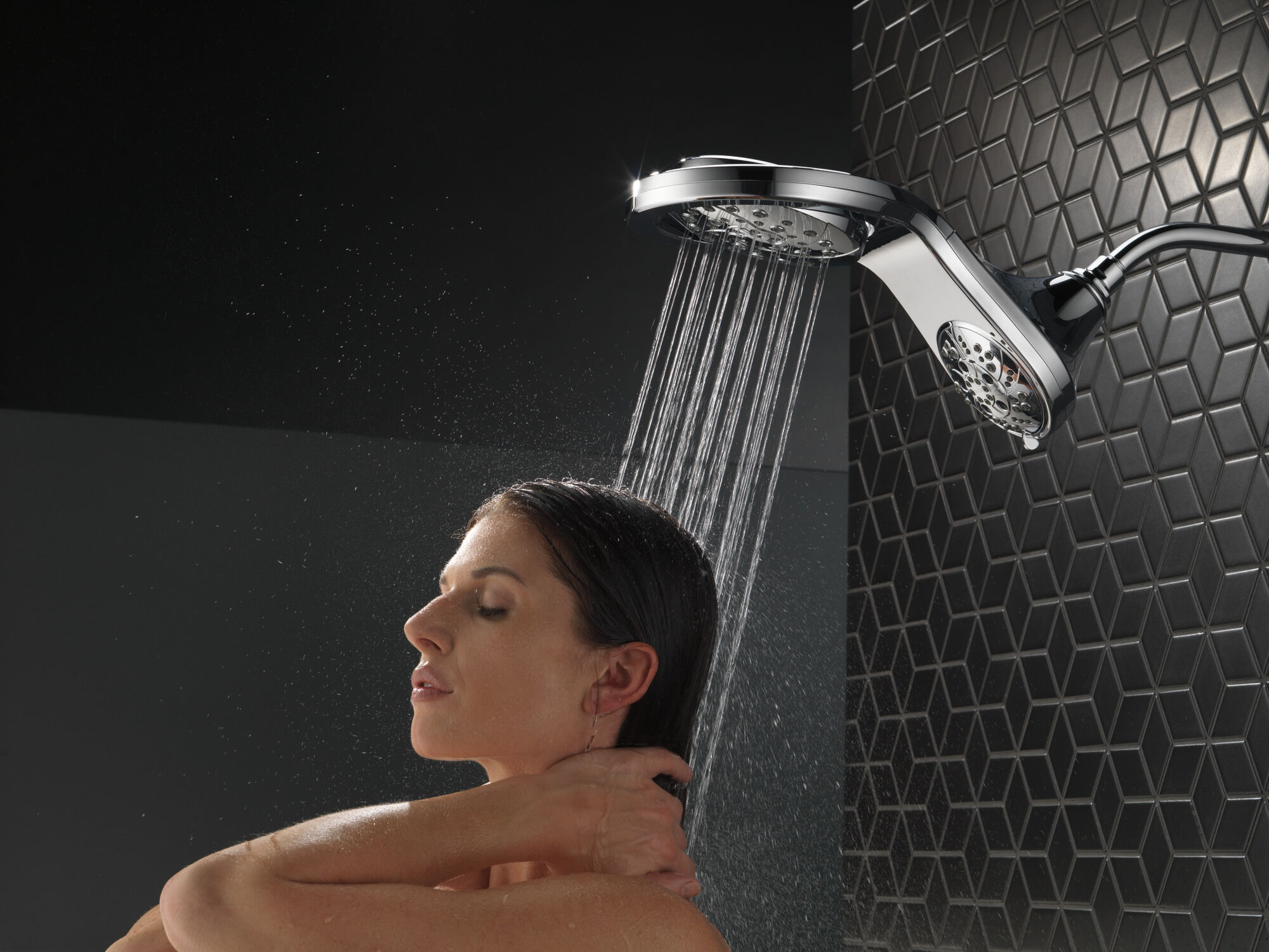 58581-PK HydroRain® H2Okinetic® In2ition® Душ два в одном с 5 настройками Delta Faucet Universal Showering Хром  - Вид №6