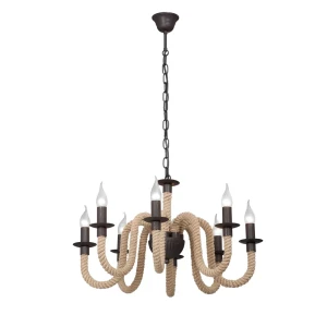 Люстра подвесная «Корда», 8 ламп, 24 м², цвет коричневый