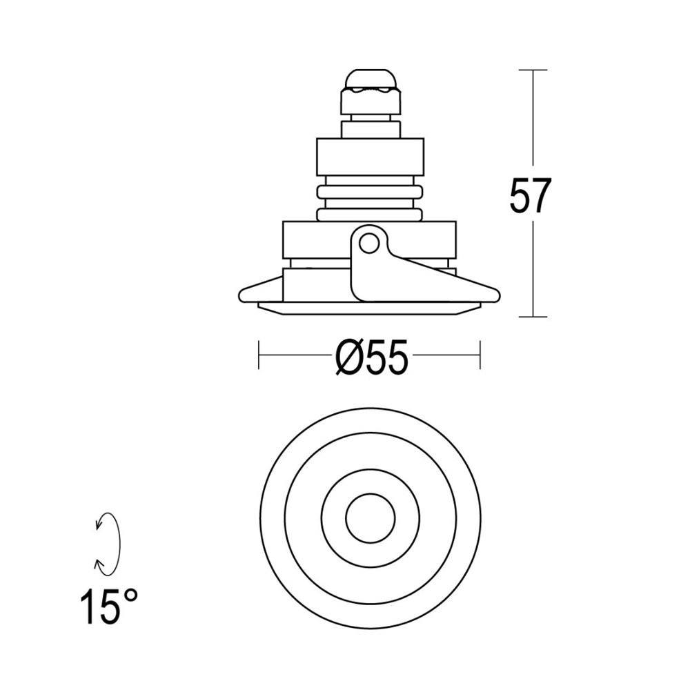 Segno 55 Adjustable Ghidini Segno RD .01 Белый (Матовый)  - Вид №1