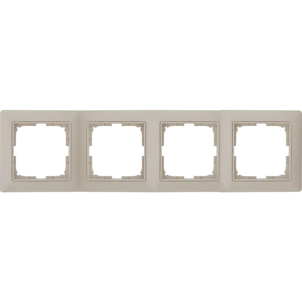 Рамка для розеток и выключателей ABB Basic55 4 поста, цвет белый Basic 55 STLM-2161119