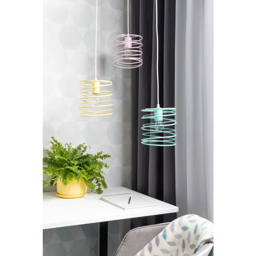 Подвесной светильник Vitaluce Торнадо 1 лампа 3м² Е27 цвет розовый STLM-2069662 - Вид №10