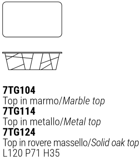 Marelli Низкий прямоугольный журнальный столик из мрамора Twig sun-id-1467604 - Вид №3