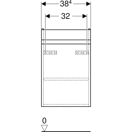 501.902.JR.1 Шкафчик для раковины Geberit Renova Plan, с одной дверью Geberit  - Вид №15