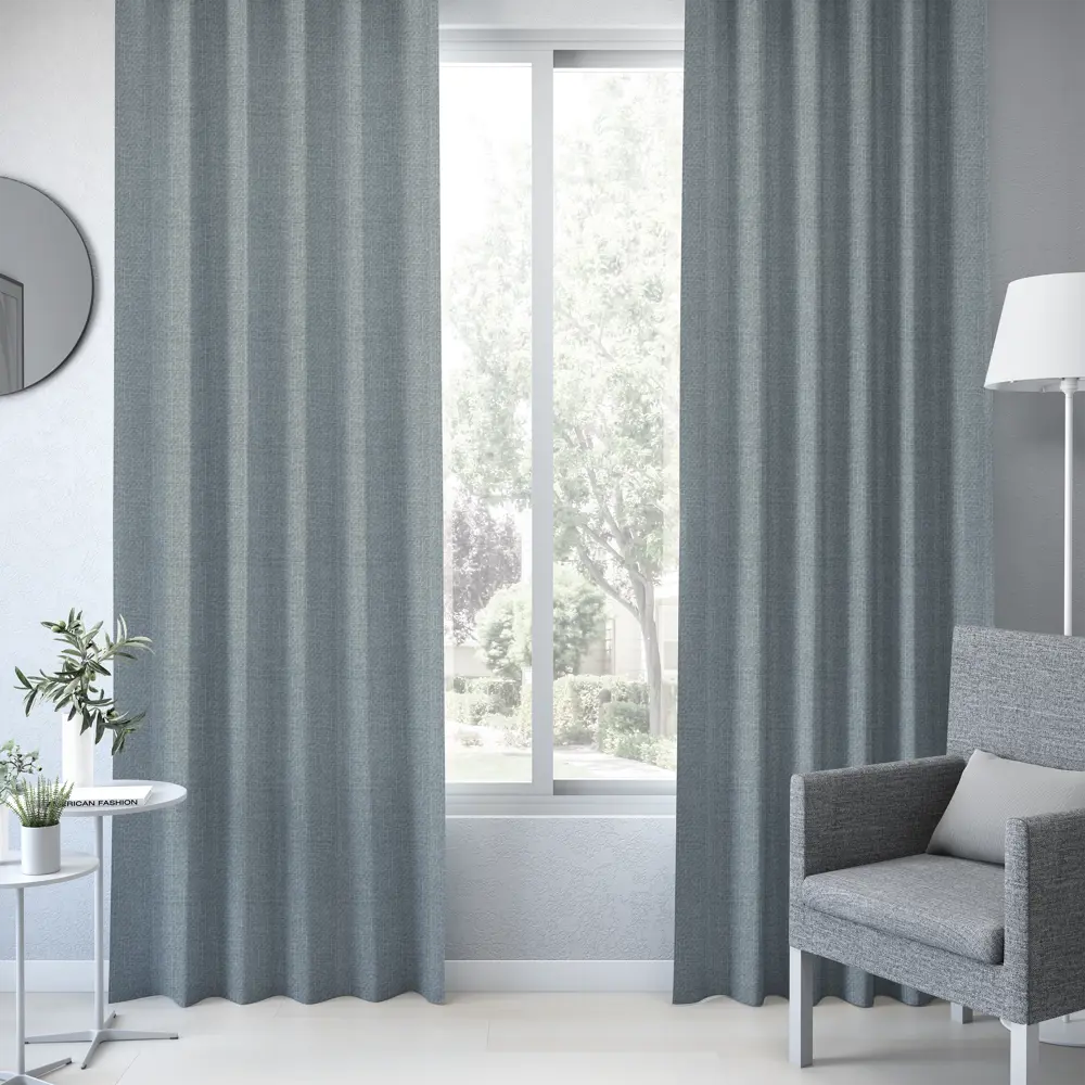 Штора на ленте Viella 160x280 см цвет серый 83407028 STLM-2004689 INSPIRE  - Вид №3