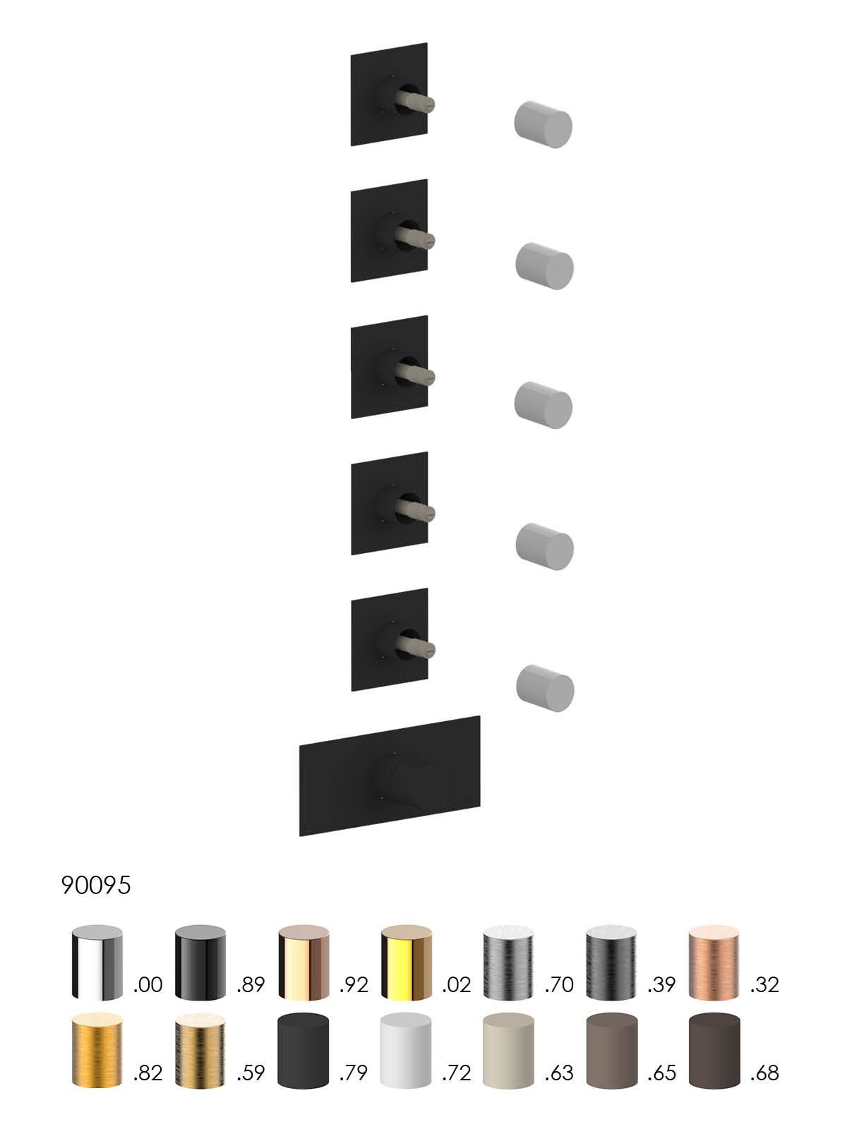 Термостатический смеситель для душа с 6 отверстиями Rubinetterie Frattini отдельная эстетика ARCH-00121846 - Вид №16