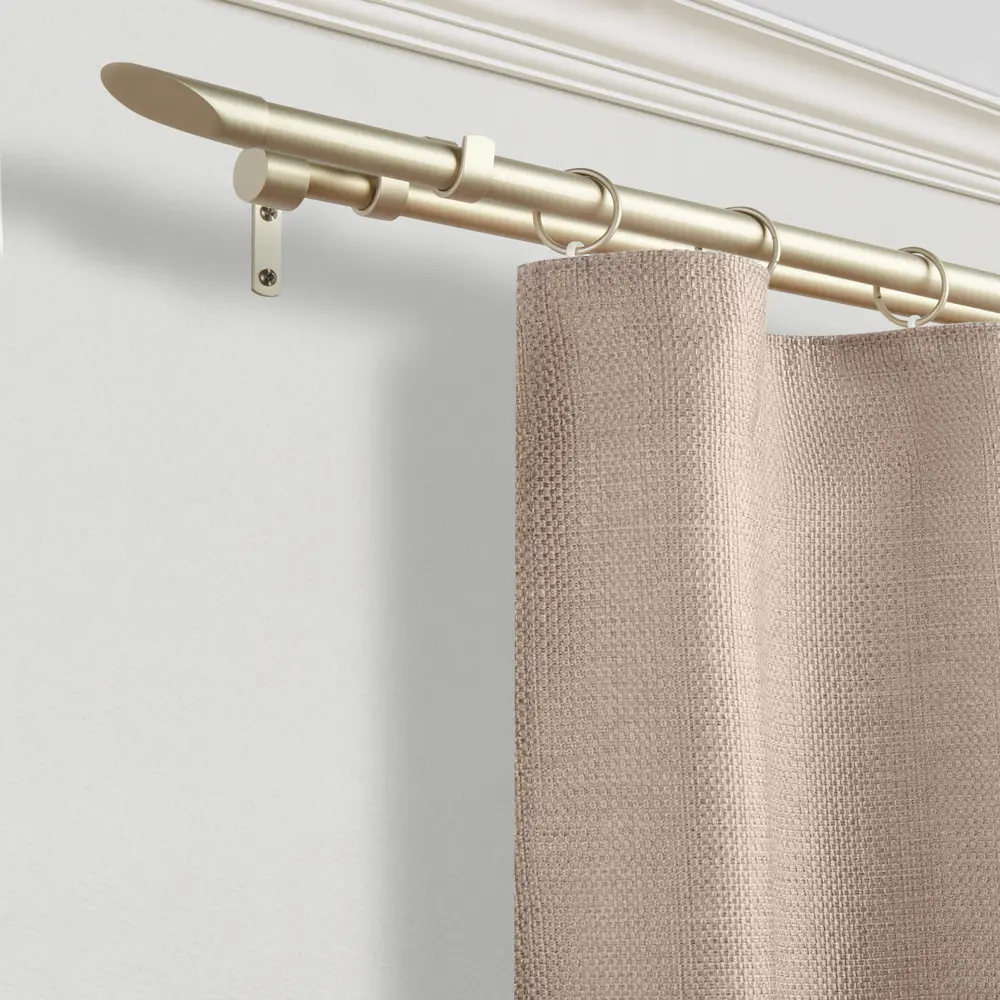 Карниз двухрядный раздвижной d19/16 мм наконечник скол 160-320 см цвет сталь ORBIS STLM-2076877 - Вид №4