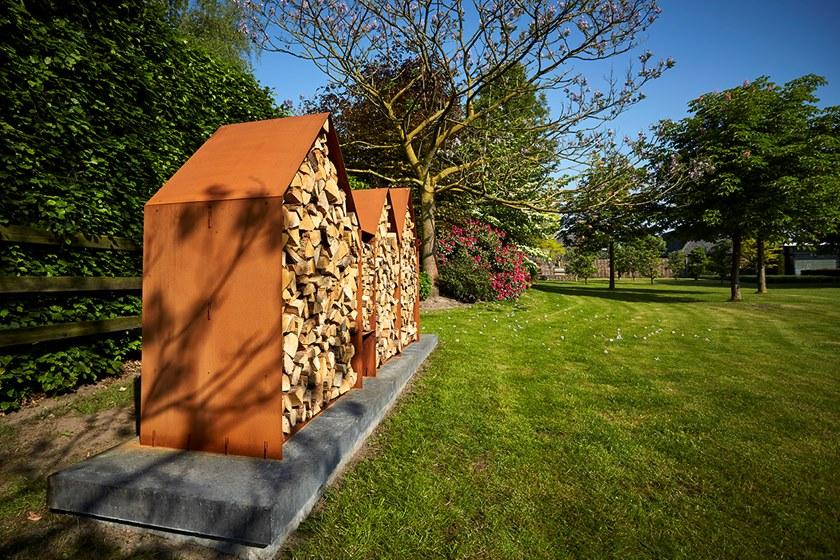 RB73 Подставка для бревен из стали Corten ™  Rb-1600  - Вид №6