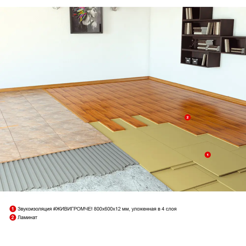 Хвойная звукоизоляция ЖивиГромче! 12 мм 3.84 м² STEICO STLM-2140526 - Вид №7