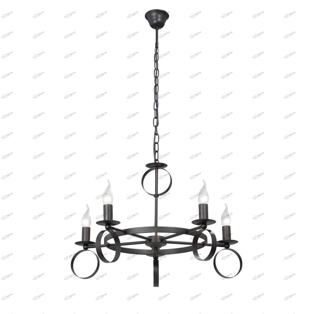 Подвесная люстра Vitaluce V4490-1/5 VITALUCE ДИЗАЙНЕРСКИЕ 328659 Черный 