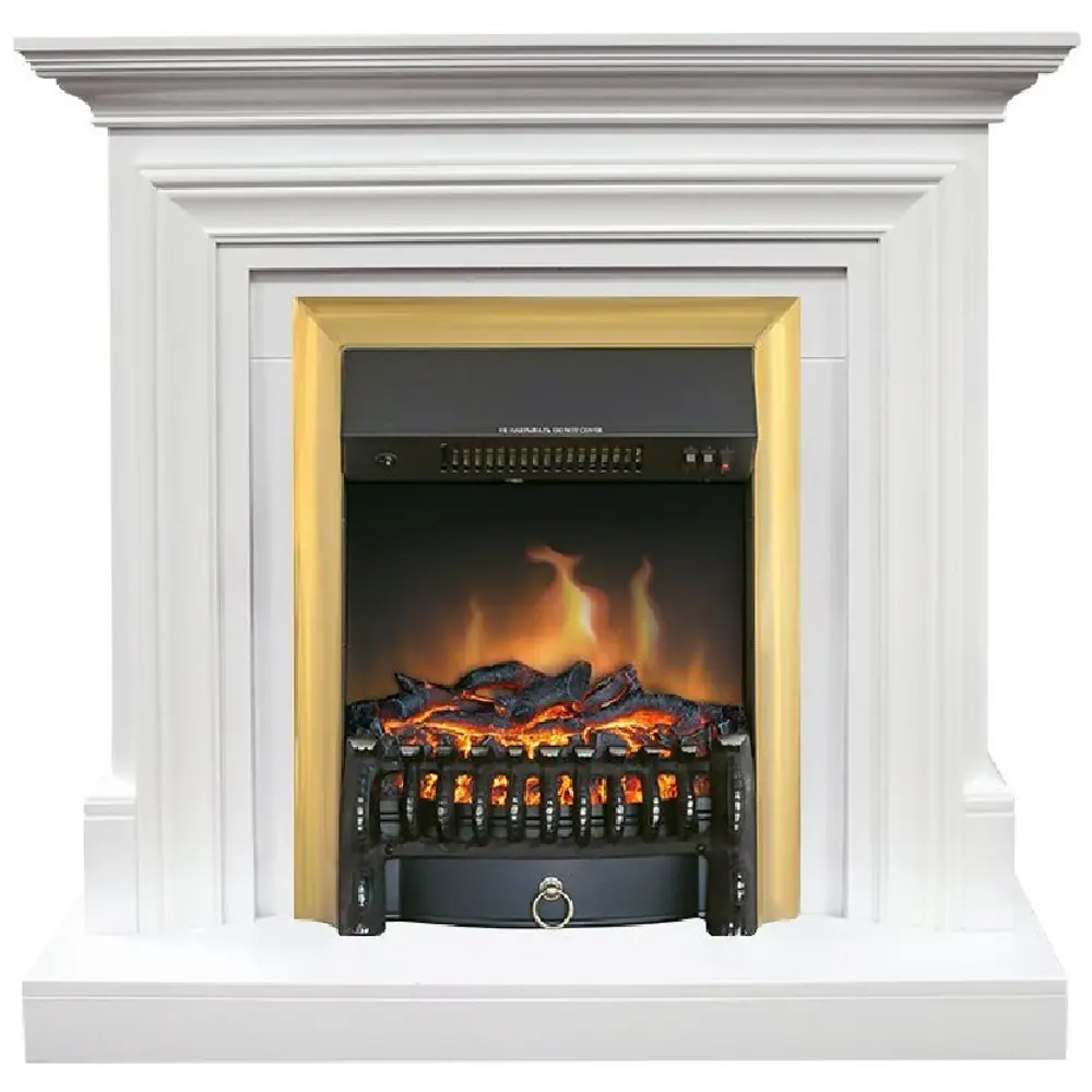 Каминокомплект Royal Flame Bradford STD Fobos FX Brass 1.5 кВт цвет белый STLM-2090683