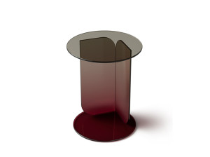 Круглый стеклянный журнальный столик