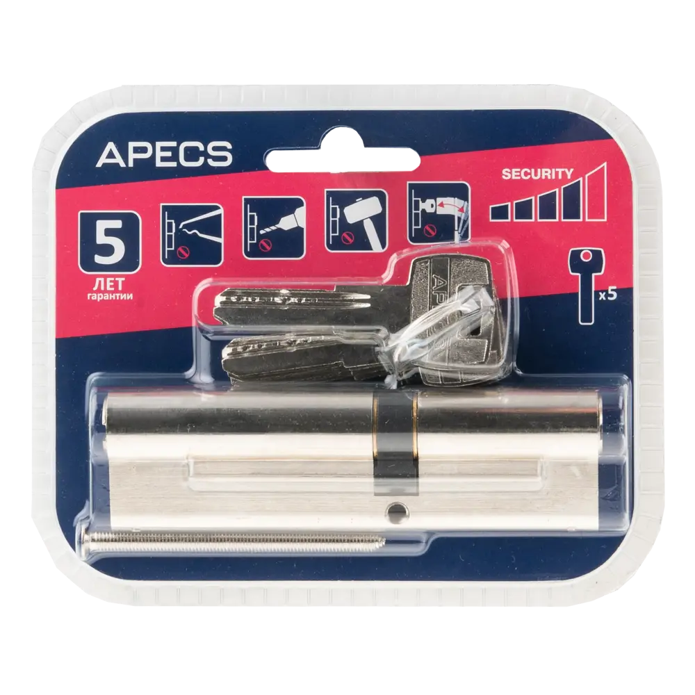 Цилиндровый механизм APECS Pro LM-110 с защитой от взлома 84168125 SM STLM-1413585 - Вид №2