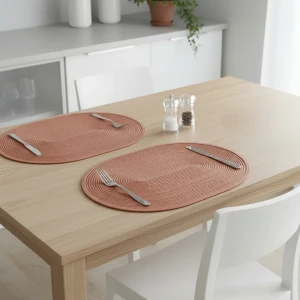 Салфетка под столовые приборы Vidage 45x30 см овальная полипропилен цвет терракот