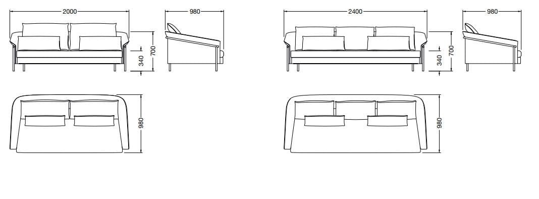 Ткань диван Porro ARCH-00126502 - Вид №3