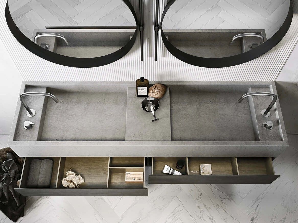 Двойной подвесной шкаф для ванной комнаты с ящиками COCOON Piet Boon ARCH-00029850 - Вид №1