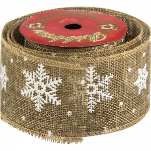 82184162 Лента декоративная, 6.3 см х 2.7 м, мешковина