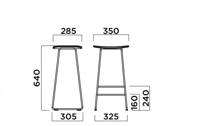 Высокий стул из стали и дерева Infiniti Klejn ARCH-00135865 - Вид №3