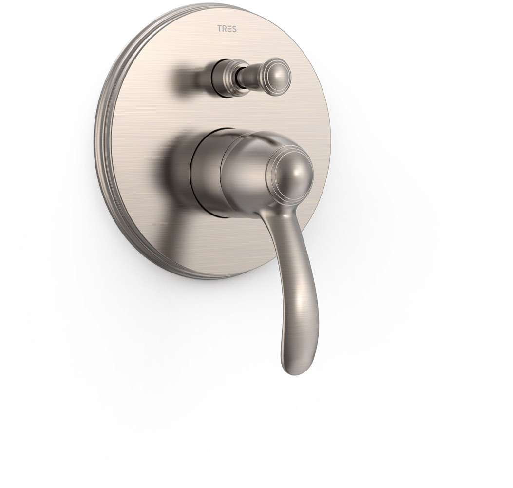 Двухходовой скрытый смеситель для душа TRES CLASIC с одной ручкой -24218001AC TRES