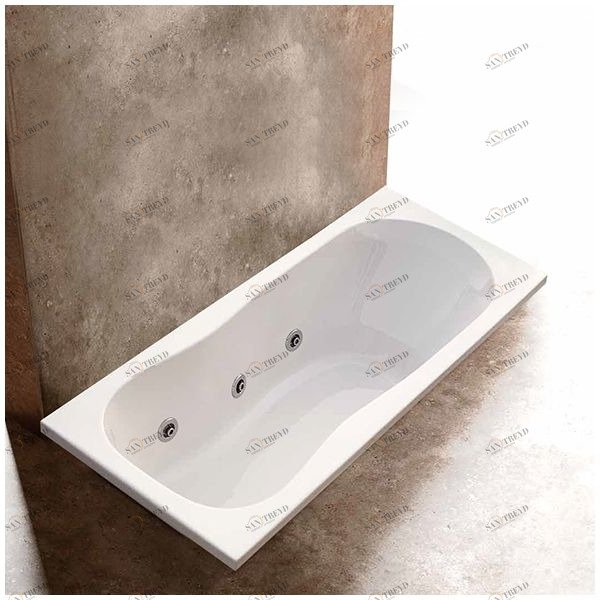 Ванна Gruppo treesse Alexia V1467-DX белая с гидромассажем прямоугольная STDV1467DX