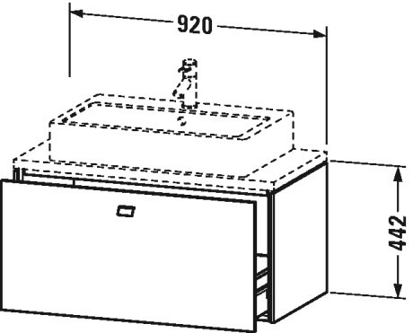BR510309191 Brioso Тумбочка для компактной консоли Серо-коричневый декор Duravit - Вид №1