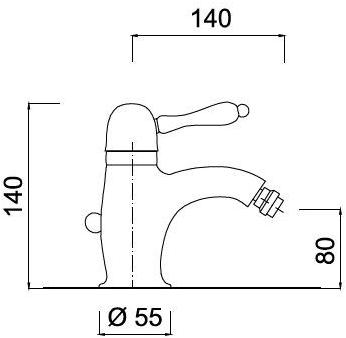 Rubinetteria Giulini Смеситель для биде, однорычажный, настольный Harmony - harmony crystal 9507a - Вид №1