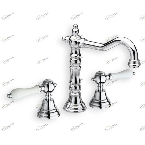 CRICL207 Смеситель для раковины REGULAR на 3 отверстия со сливным клапаном 1 "1/4 Cristina Rubinetterie 