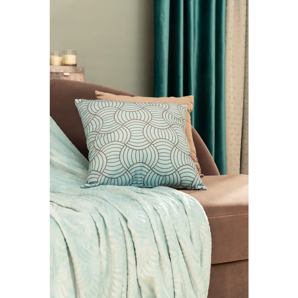 Подушка Anchela 45x45 см цвет бирюзовый SEASONS STLM-2096263 - Вид №3
