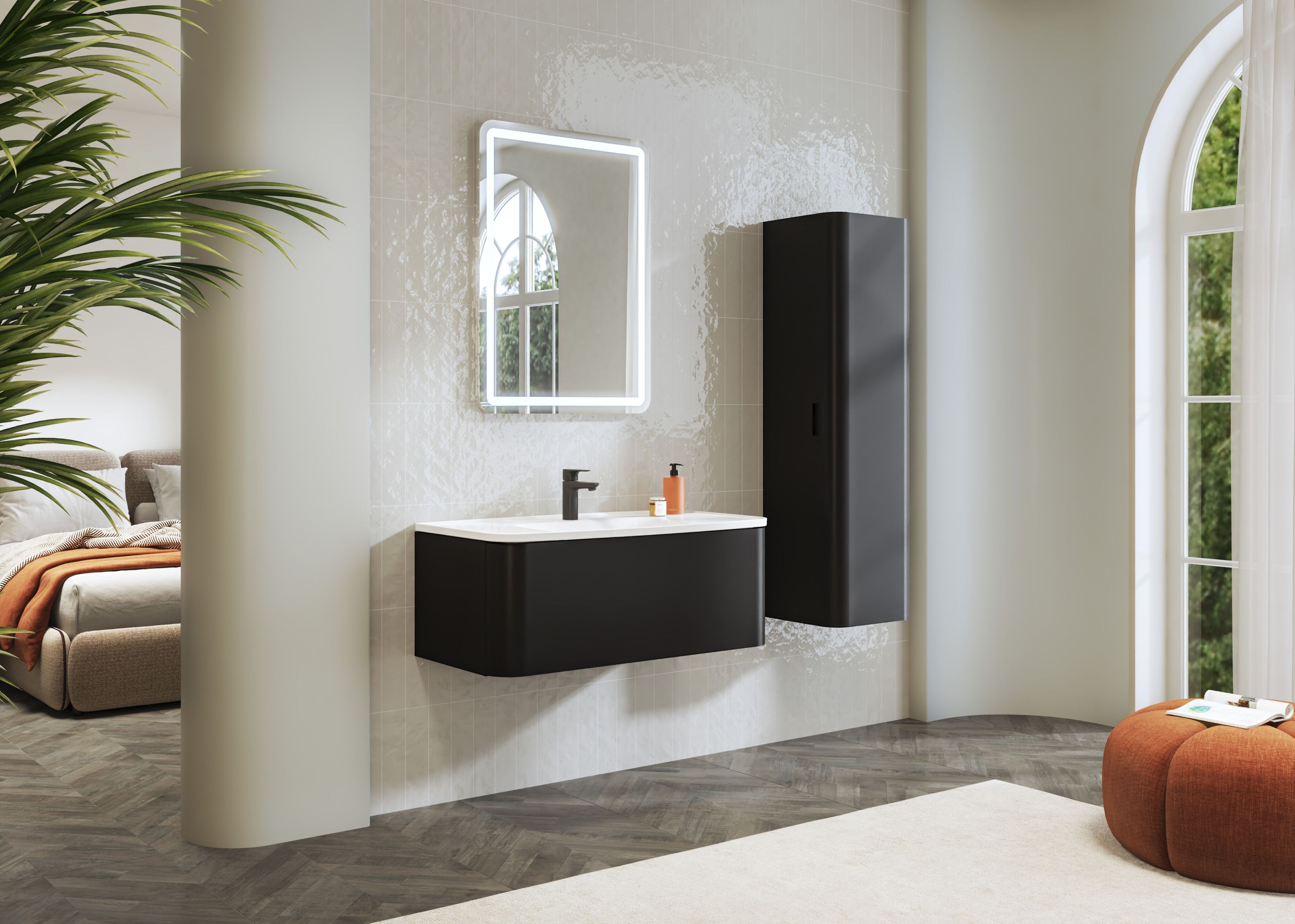 Встраиваемый одноэтажный умывальник в Fireclay Kaleseramik сантехника ARCH-00099197 - Вид №3