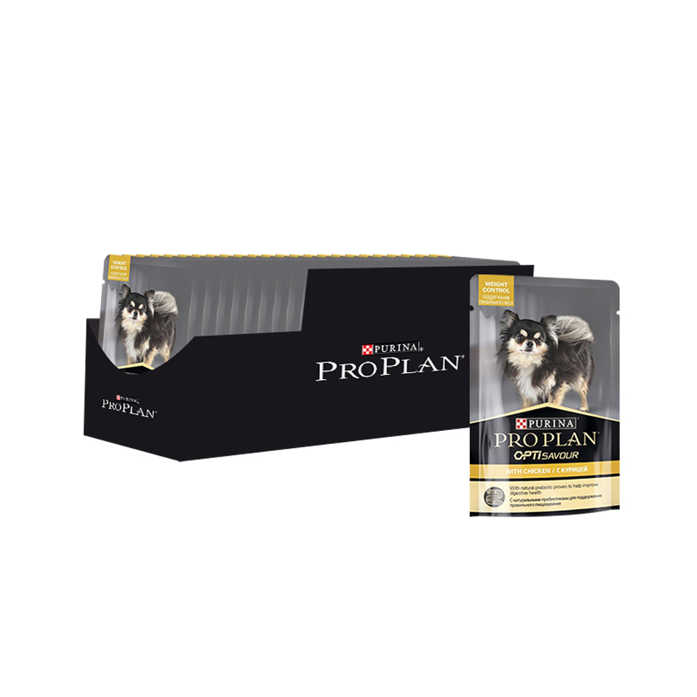 ПР0049852*24 Корм для собак контроль веса, курица пауч 100г (упаковка - 24 шт) Pro Plan 