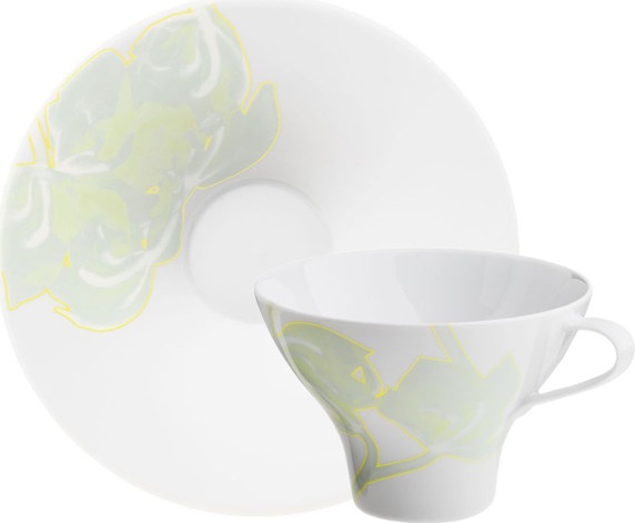 10654848 Hering Berlin Набор чашек чайно-кофейных с блюдцами Hering Berlin "Палмхауз Икс" 170мл, 6шт Фарфор 