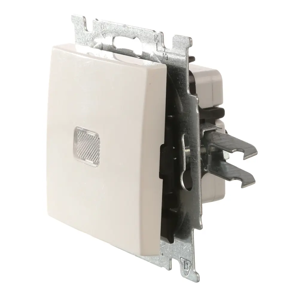 Выключатель встраиваемый ABB Basic 55 1 клавиша с подсветкой, цвет белый Basic55 STLM-2006676 - Вид №2