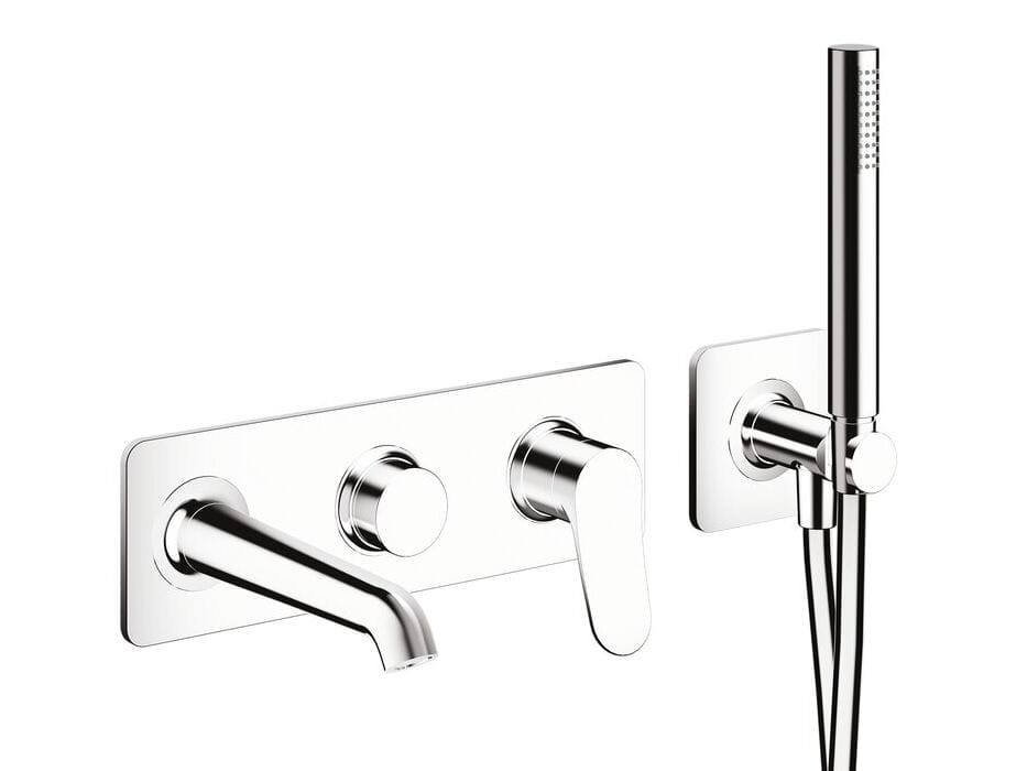 Настенный однорычажный набор для ванны с ручным душем CRISTINA Rubinetterie бочка ARCH-00038330 - Вид №1