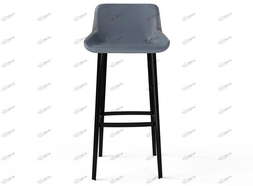 AMURA Высокий кожаный табурет со спинкой Panis sun-id-1385029