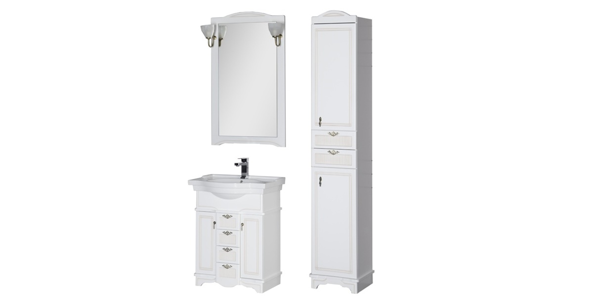 Комплект мебели Aquanet Луис 70 белый 00172686 - Вид №1