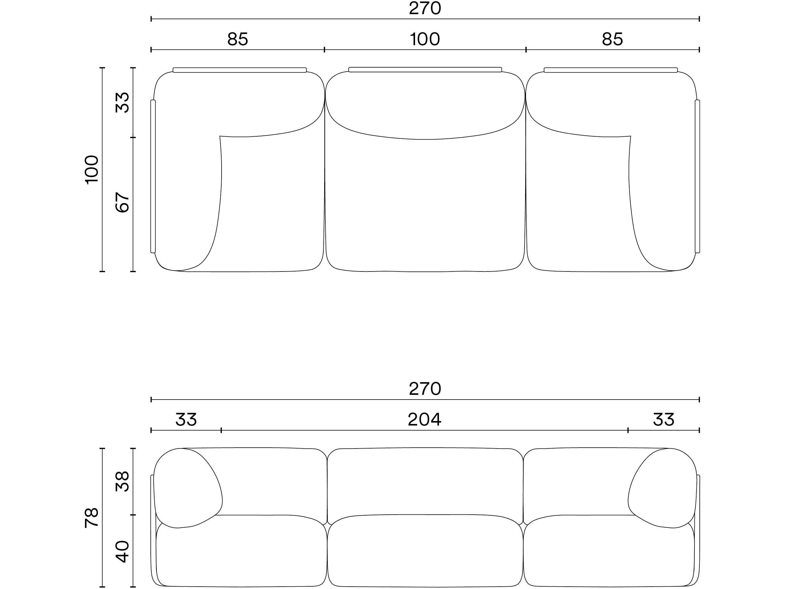 3-местный тканевый диван Noah Living торий ARCH-00143312 - Вид №24
