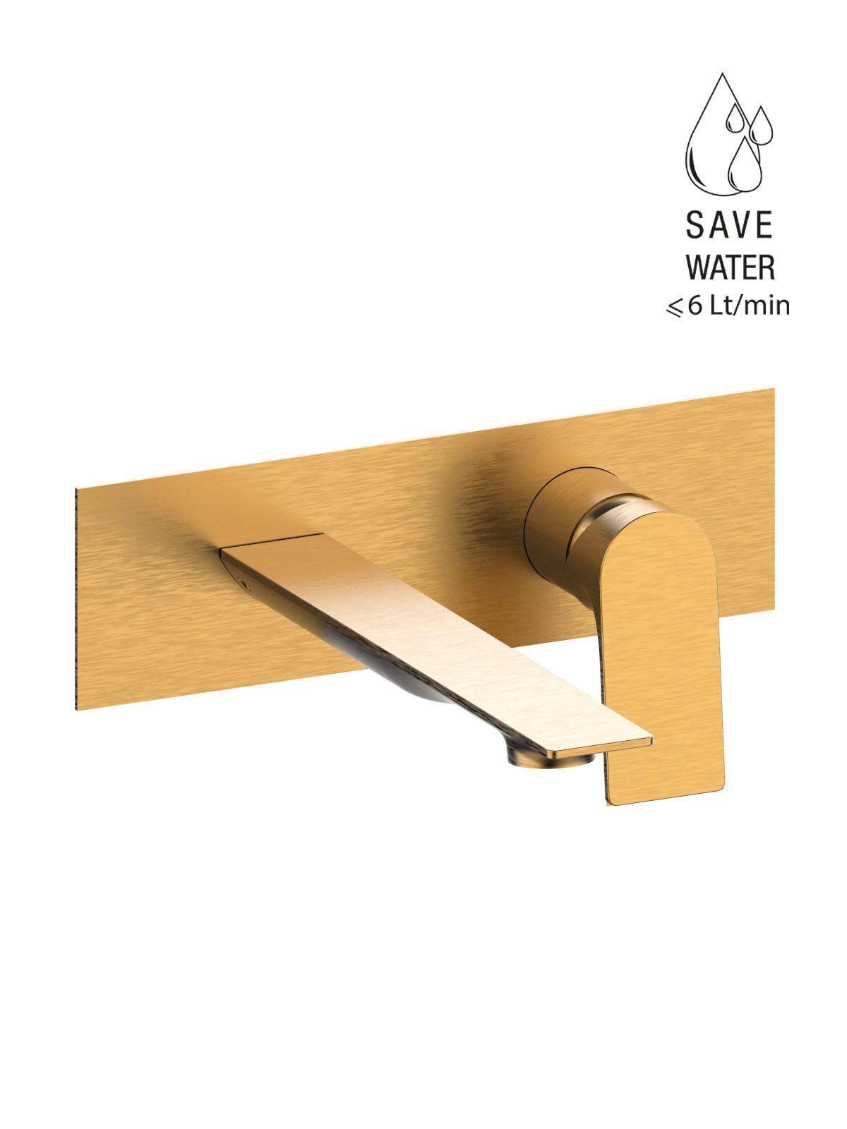 Настенный смеситель для раковины с пластиной Rubinetterie Frattini Нарцисс ARCH-00076852 - Вид №12