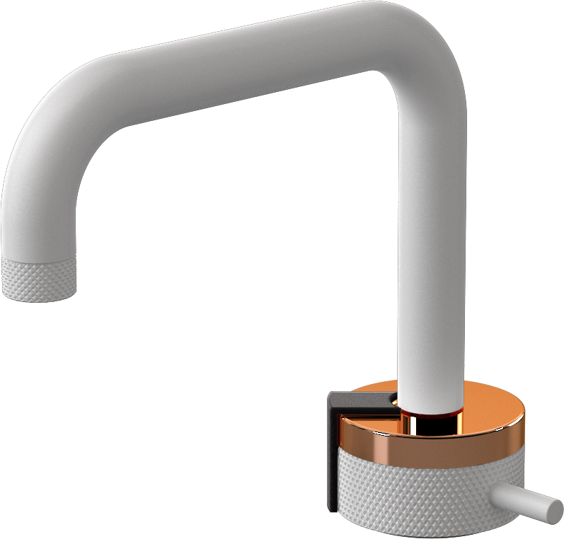 E-11500-R1RG-L2BK-WT Однорычажный прогрессивный смеситель для раковины - излив 15,3см GRAFF MOD+