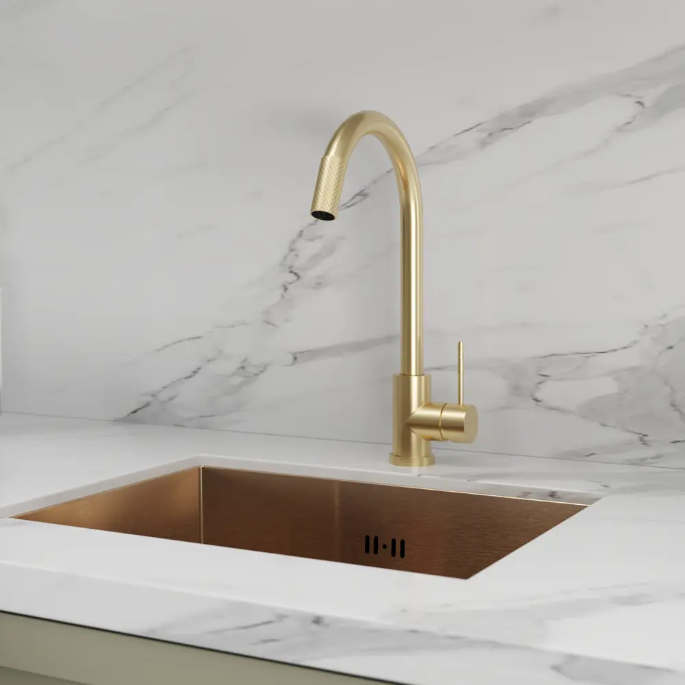 Смеситель для кухни Vidage общая высота 37.3 см цвет золотой STLM-2010461