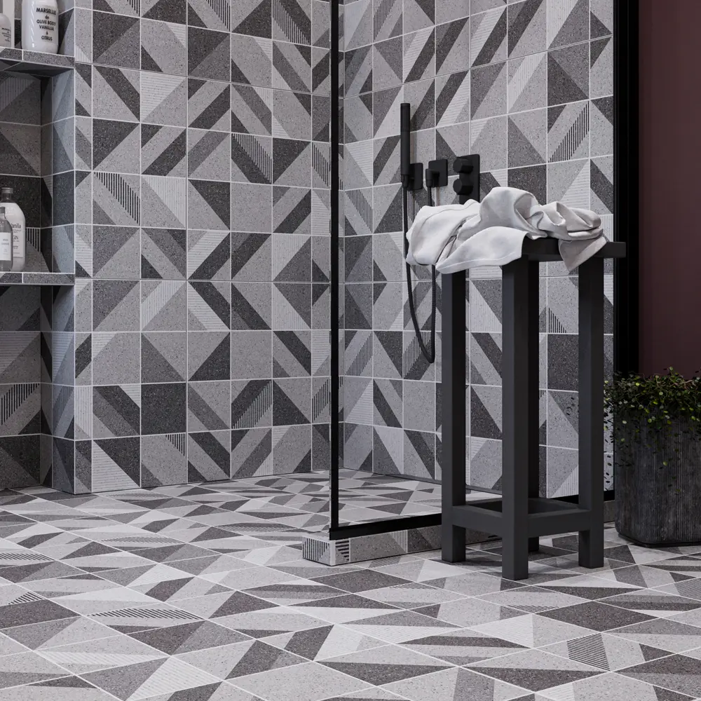 Глазурованный керамогранит Abgres Urban Decor 60x60 см 1.44 м² матовый цвет серый Santreyd STLM-2051204 - Вид №3