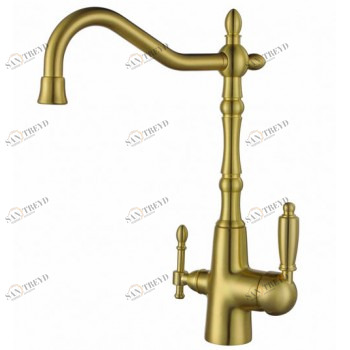 Zorg ZR 335 YF BrLight Смеситель для кухни Zorg 375х230 