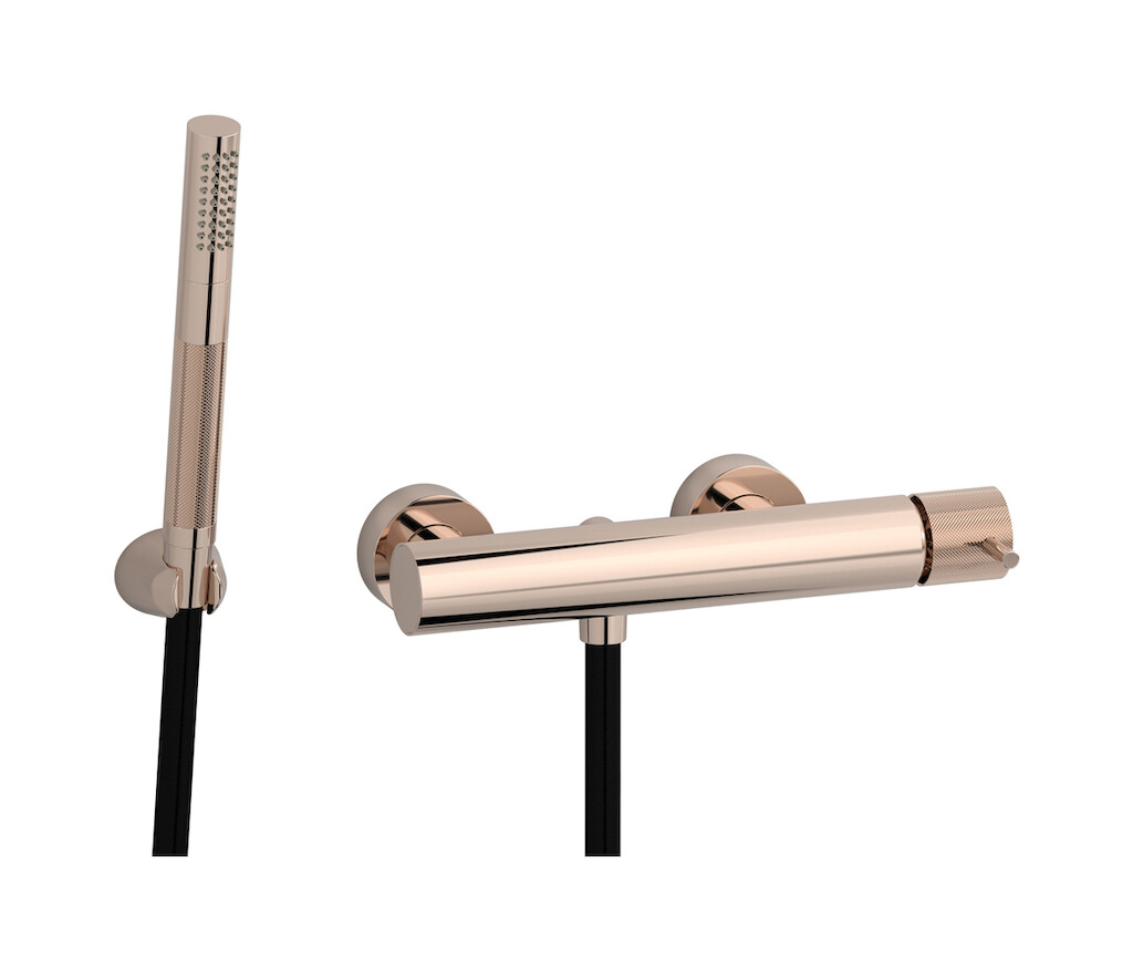 Встроенный смеситель для душа в комплекте с душевым гарнитуром. WE ARE IB id350rs Rose Gold Industria