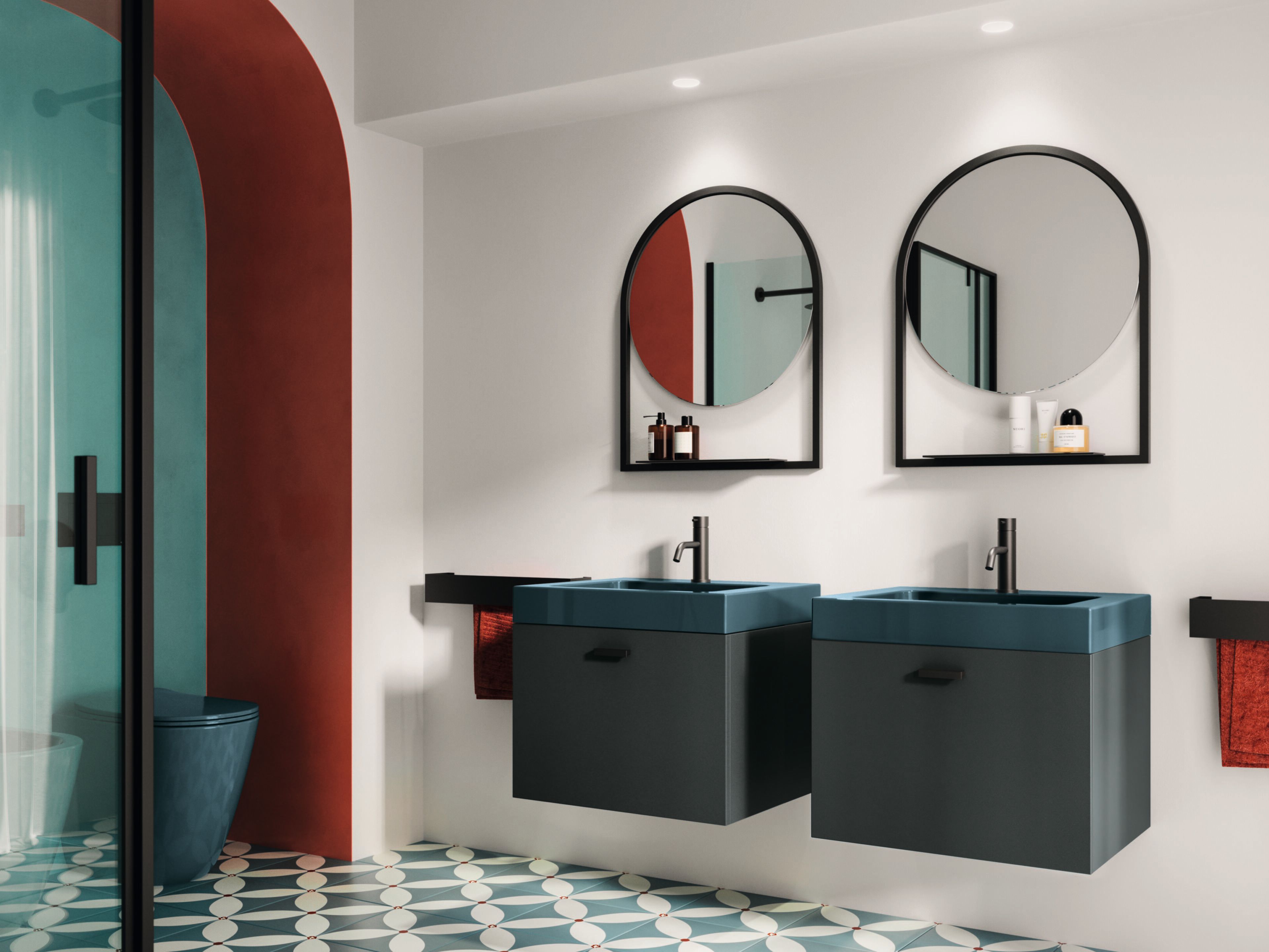 Подвесной умывальник с ящиками COLAVENE Alaqua ARCH-00040953