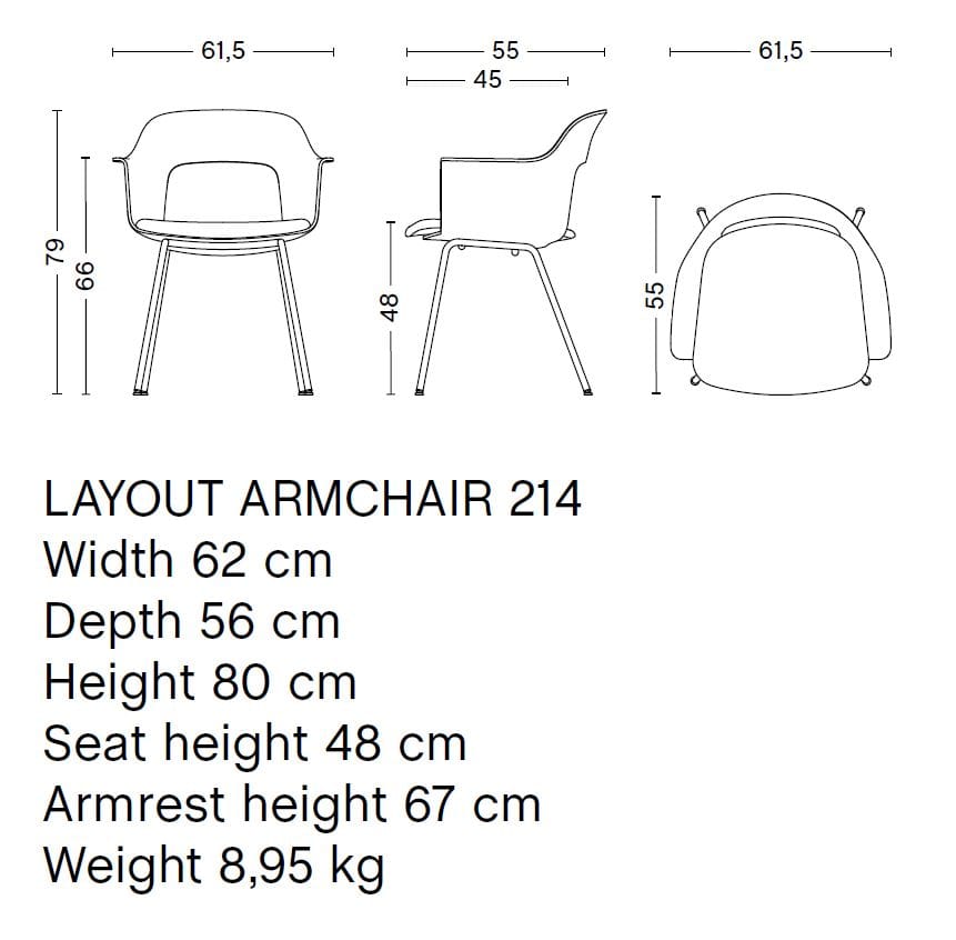 Мягкое кресло с открытой спинкой с подлокотниками Hay макет ARCH-00071158 - Вид №24