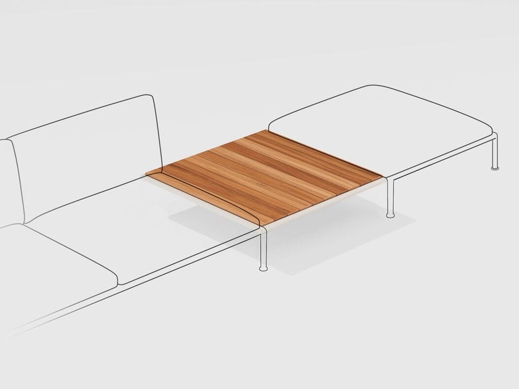 Низкий стол из тикового дерева FAST Roè ARCH-00080977