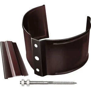 Крепление для трубы на кирпич GL PE 90 мм цвет шоколад