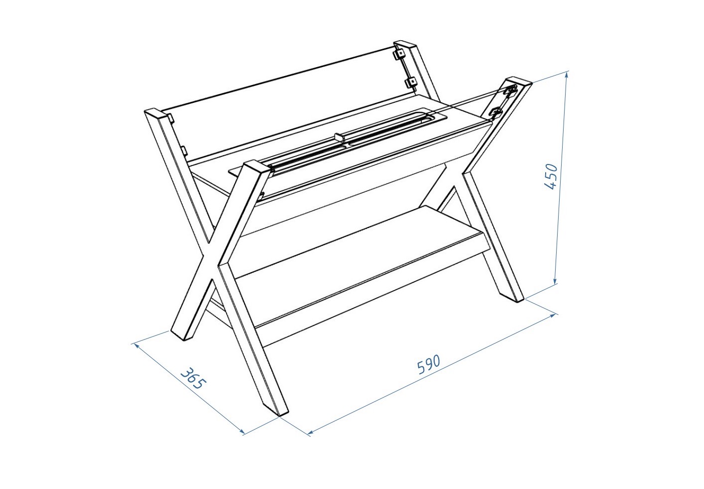 9101965 Биокамин Firelight BFP/F-45 X черный STDN-0056139 - Вид №1