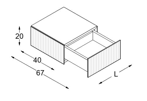 Деревянный подвесной комод ARTELINEA плиссе ARCH-00149203 - Вид №2