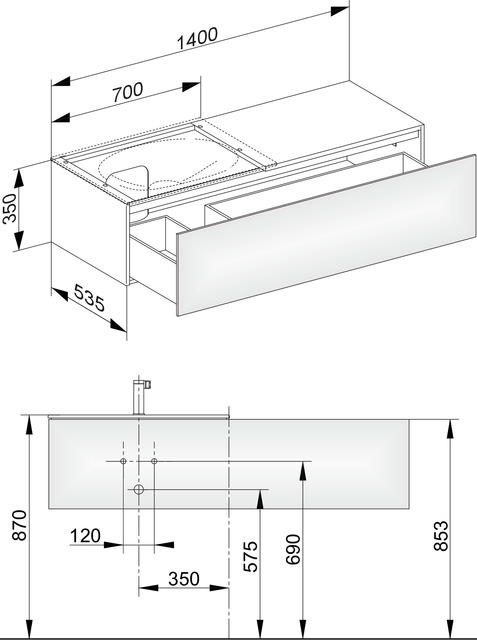31165380000 Тумба под умывальник KEUCO Edition 11 - Вид №2
