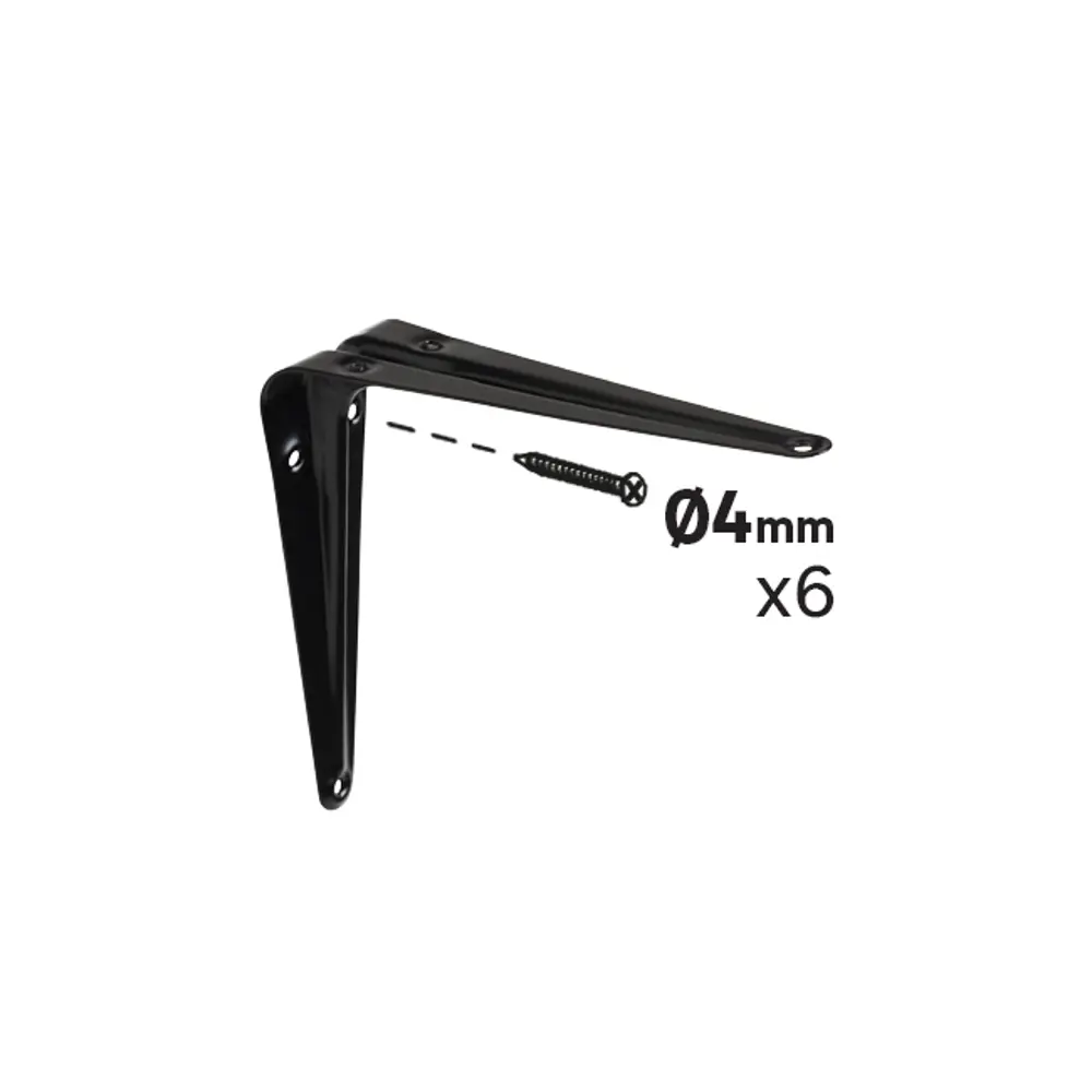 Утилитарный кронштейн Normo 12.5x15 см нагрузка до 13 кг цвет черный Santreyd STLM-2179840 - Вид №4